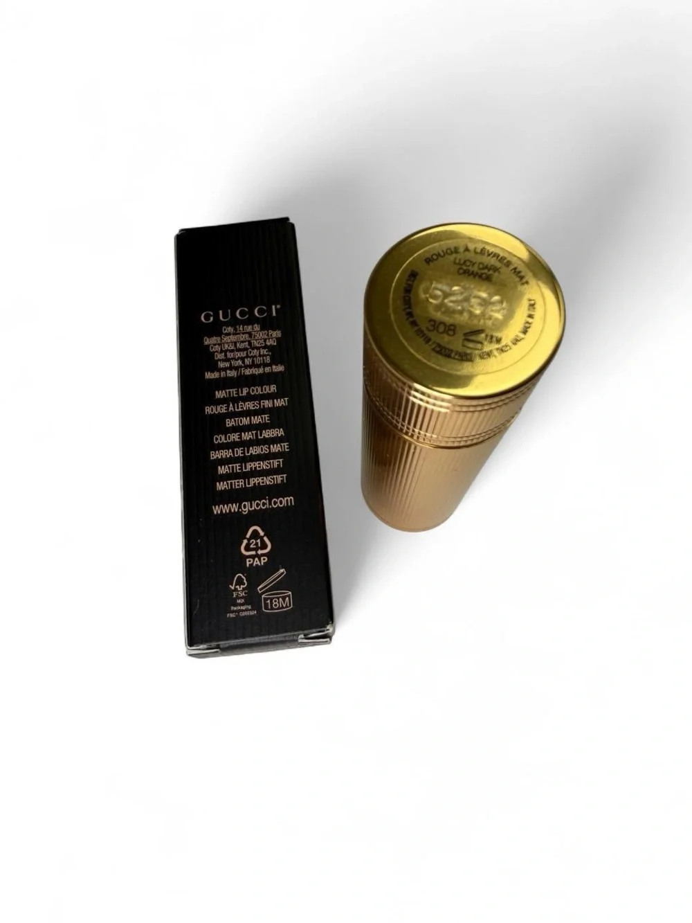 Gucci lipstick Matte lip - Lucy dark orange 308- NIB
